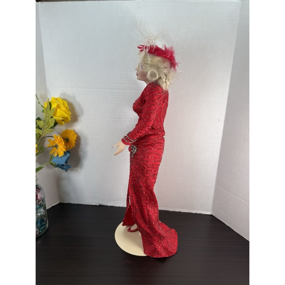 Franklin Heirloom Marilyn Monroe 19"Gentleman Prefer Blondes Figurine w/Stand - Picture 3 of 17